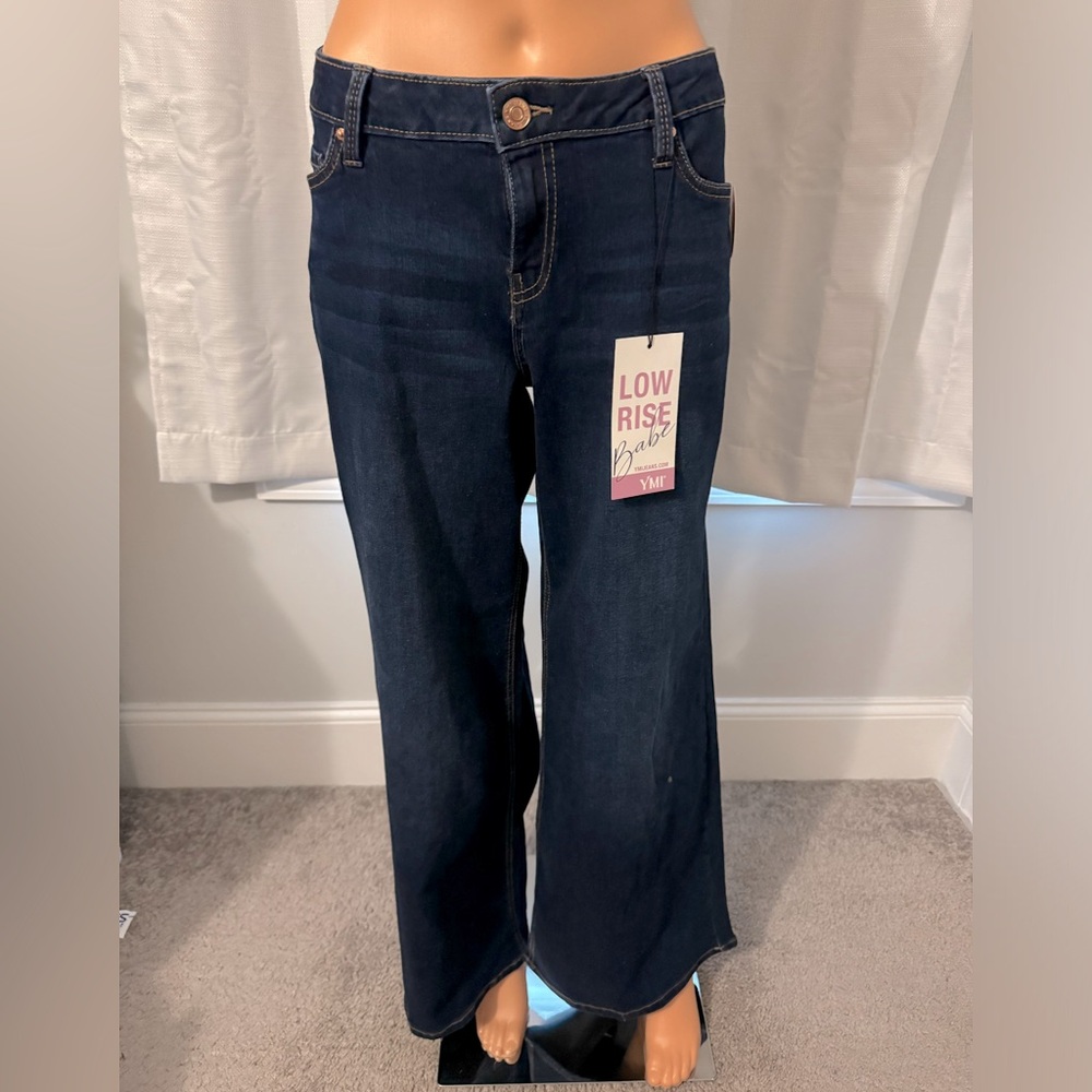 Great YMI size 9 29 blue wide leg lower rise denim jeans